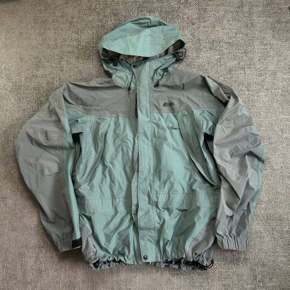 Mountain Equipment Co-op Gore-Tex Jacket Mens M Teal Grey Vintage 90s Hardshell